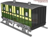 LNWR 4 compartrment third assembled
